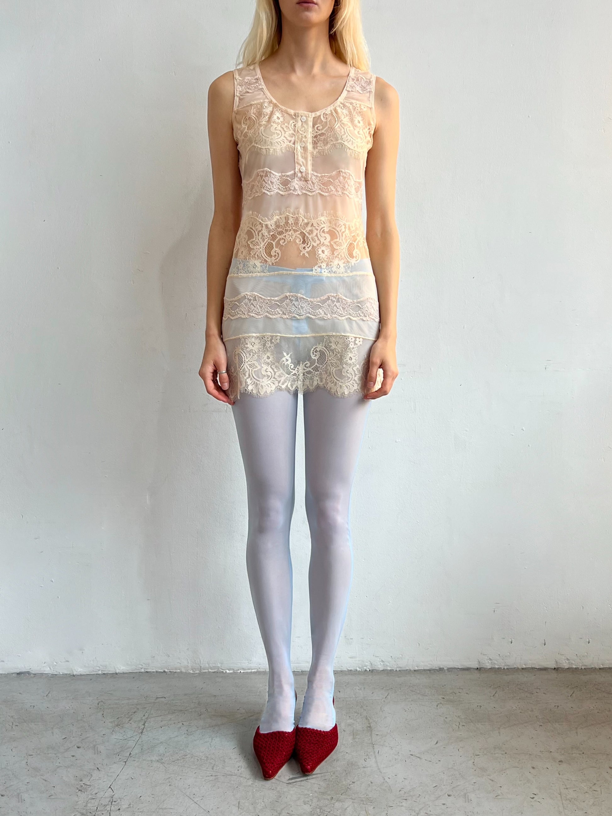 Lace Polo Mini Dress-Nastyamasha-APOC STORE