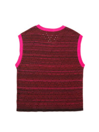 EMPATHIC KNIT VEST - Pink-Cognomen-APOC STORE