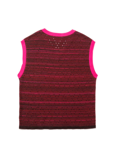 EMPATHIC KNIT VEST - Pink-Cognomen-APOC STORE