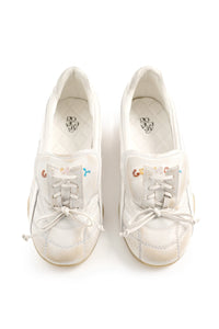 GO VACAY Tennis Ballerina Flats White-EMPTY BEHAVIOR-APOC STORE