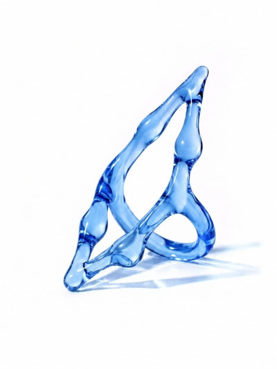 Rombo Long Glass Statement Ring 0016-Rain and Rivers-APOC STORE
