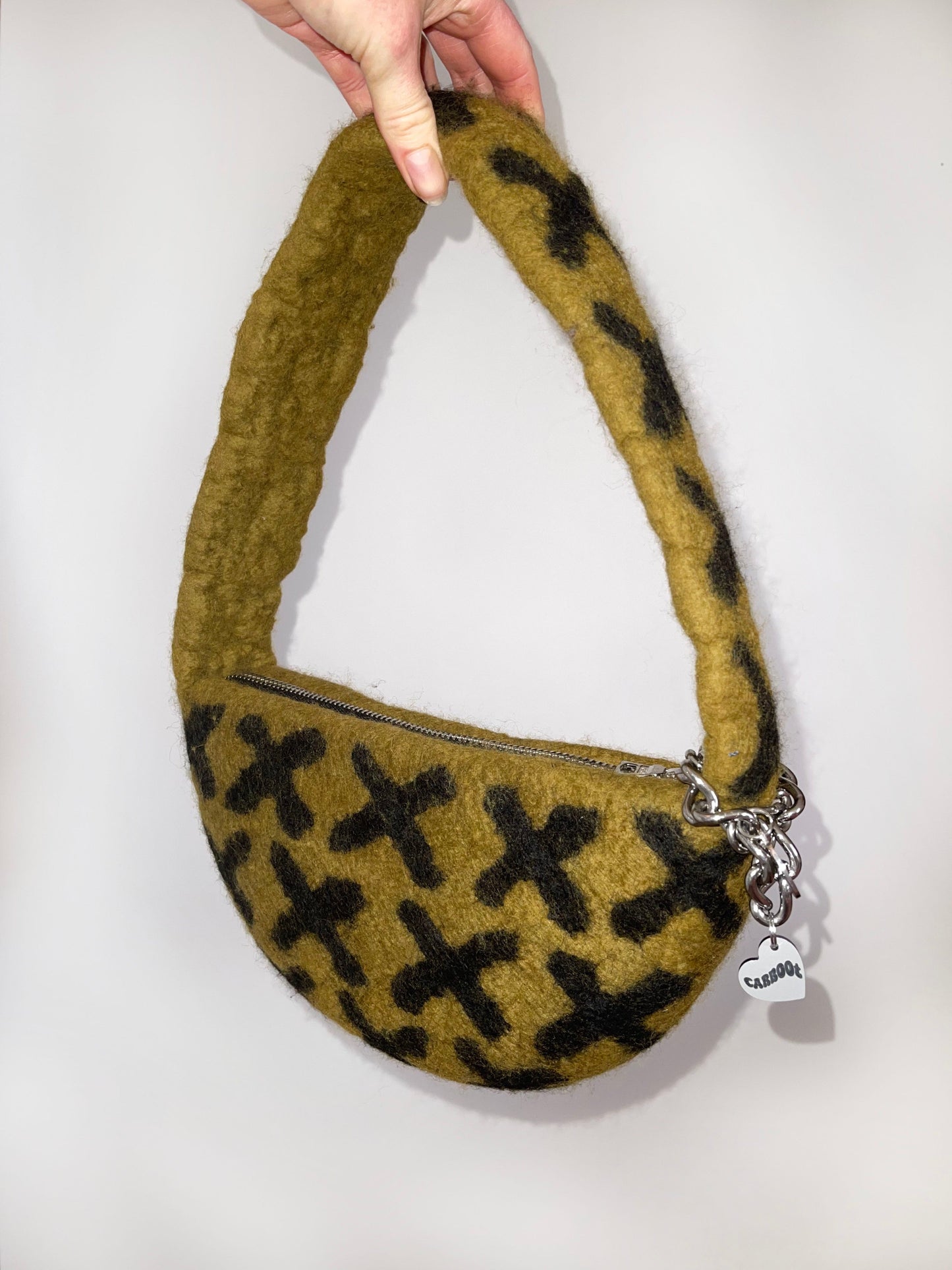 1 of 1 Crescent Kisses Bag - Khaki / Black-Carboot-APOC STORE