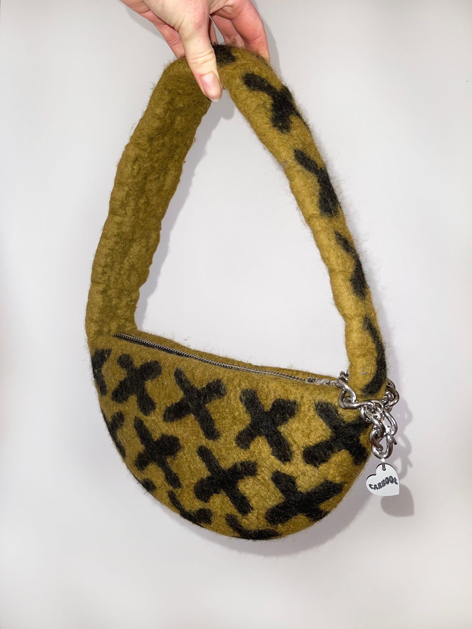 1 of 1 Crescent Kisses Bag - Khaki / Black-Carboot-APOC STORE