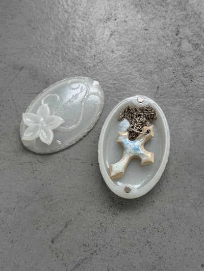 Ceramic Pendant Cross-Crystal Toybox-APOC STORE
