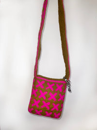 1 of 1 Crossbody Kisses Bag - Khaki / Fuchsia-Carboot-APOC STORE