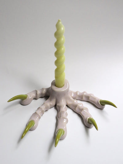 Pale Pink Paw Candlestick-Naomi Gilon-APOC STORE