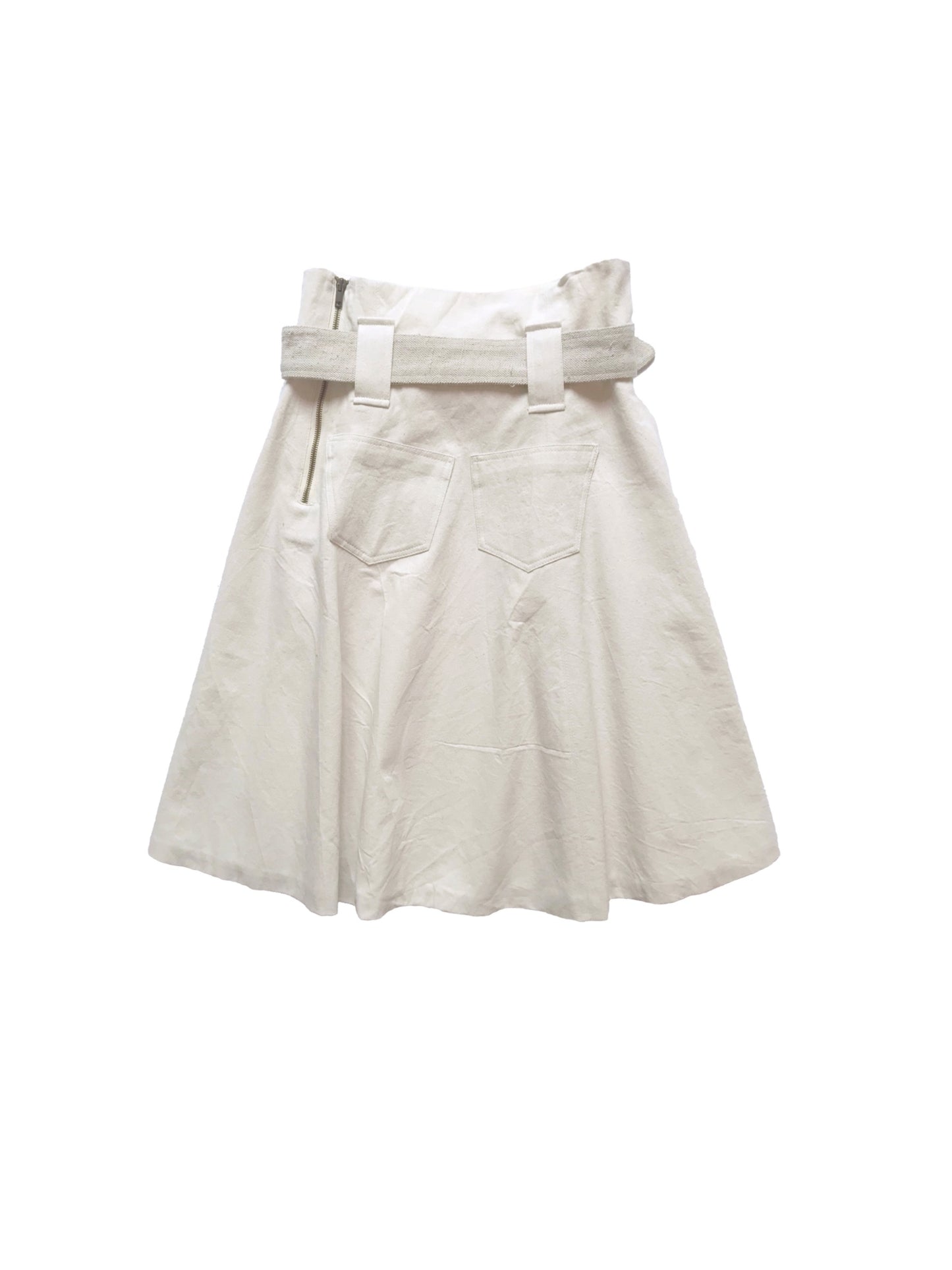 Belted Worker Skirt-Polyhedron-APOC STORE