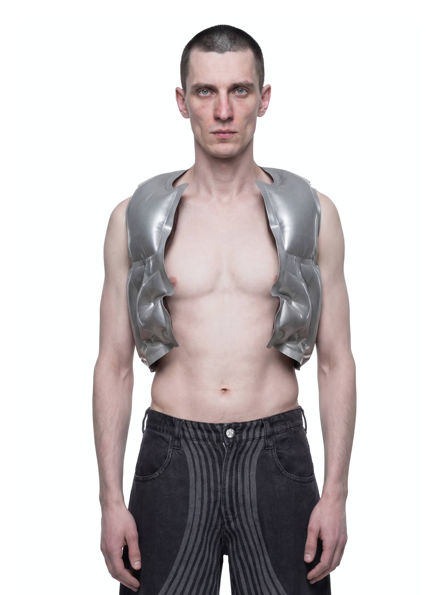 Silver Inflatable Armour Gilet-harri-APOC STORE