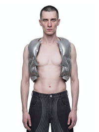 Silver Inflatable Armour Gilet-harri-APOC STORE