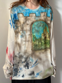 Castle sketch natural long sleeve-Mia Violet-APOC STORE