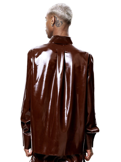 Brown Signature Latex Shirt-harri-APOC STORE