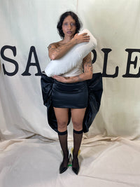 GARRMENT # 024 EXAGGERATED SIDES MINI SKIRT-S A M P L E GARMENTS-APOC STORE