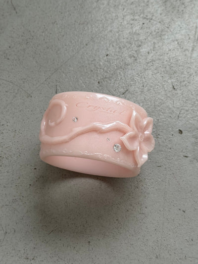 Flower Bangle - Rose Blush