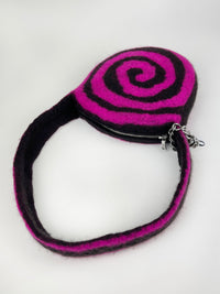 Swirl Shoulder Bag - Black / Fuchsia-Carboot-APOC STORE