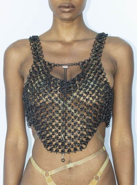 Black Ring Vest-JALACONDA-APOC STORE