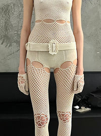 Crochet Belt with embroidery logo and open back off-white-Nastyamasha-APOC STORE