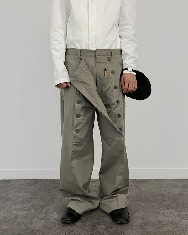 HIDDEN POCKET TROUSERS KHAKI GRAY-EGNARTS-APOC STORE