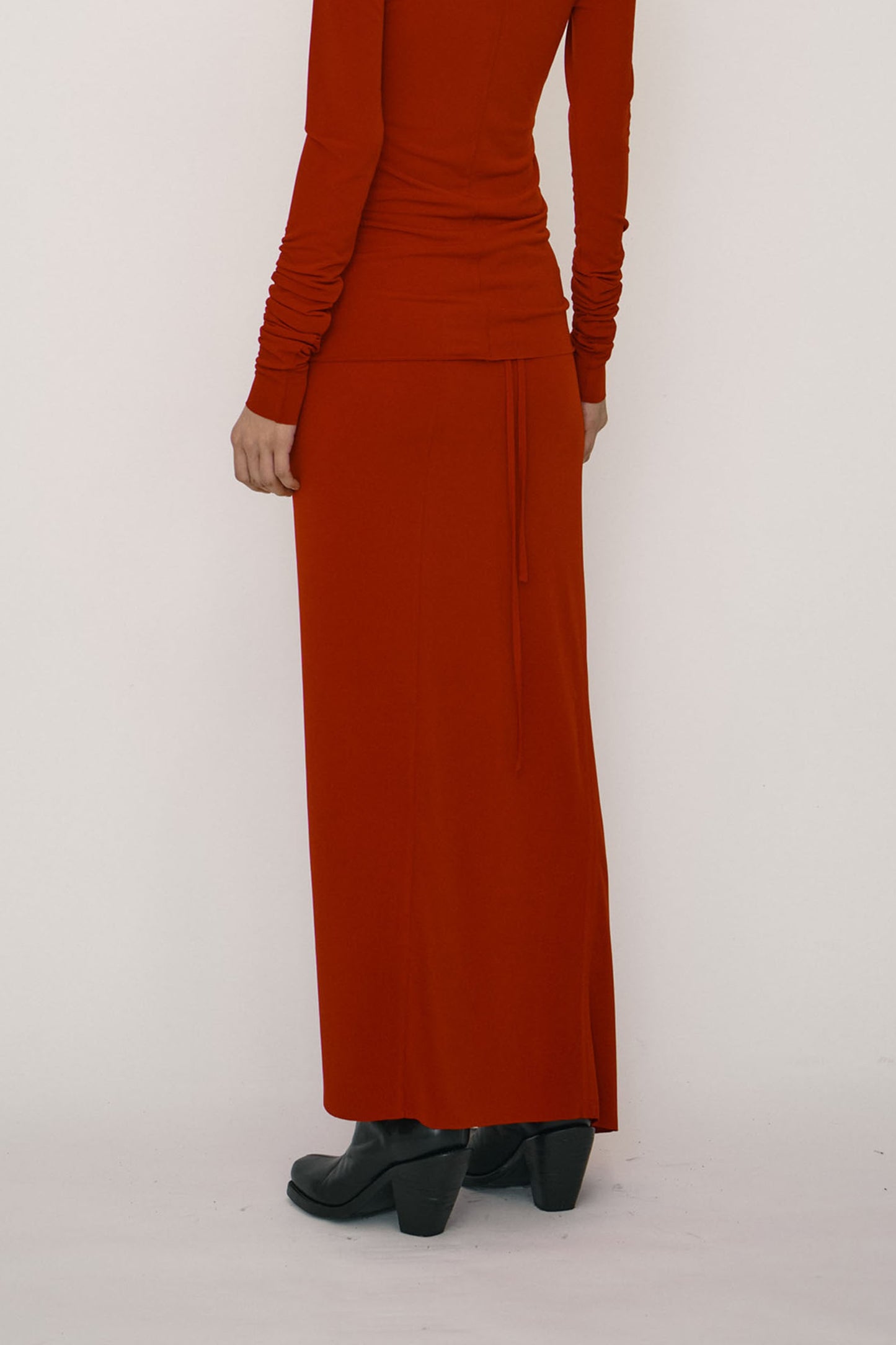 Red One-Piece Wrap Skirt-arc us arkus-APOC STORE