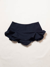 Slutty Mini Skirt in Navy Wool-Pedro Trindade-APOC STORE