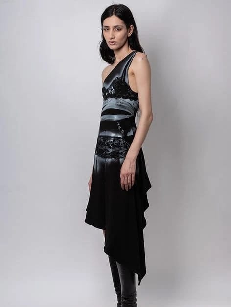Lingerie dress black-Kenza Iatrides-APOC STORE