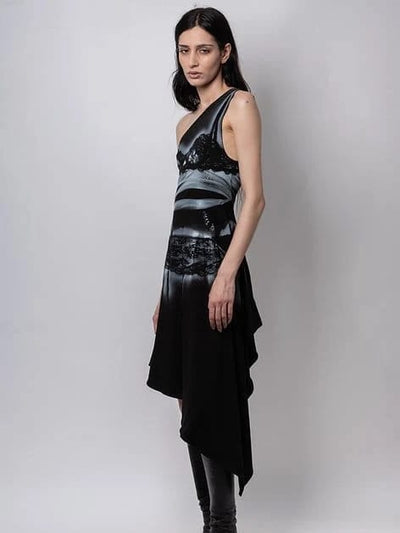 Lingerie dress black-Kenza Iatrides-APOC STORE