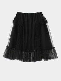 BANDING RUFFLE SHA SKIRT BLACK-SAENGIN STUDIOS-APOC STORE