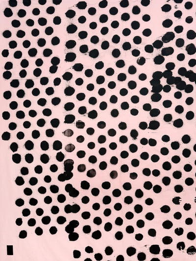 Dusty Rose / Black Polka Duvet Cover-Pattern Chineso-APOC STORE