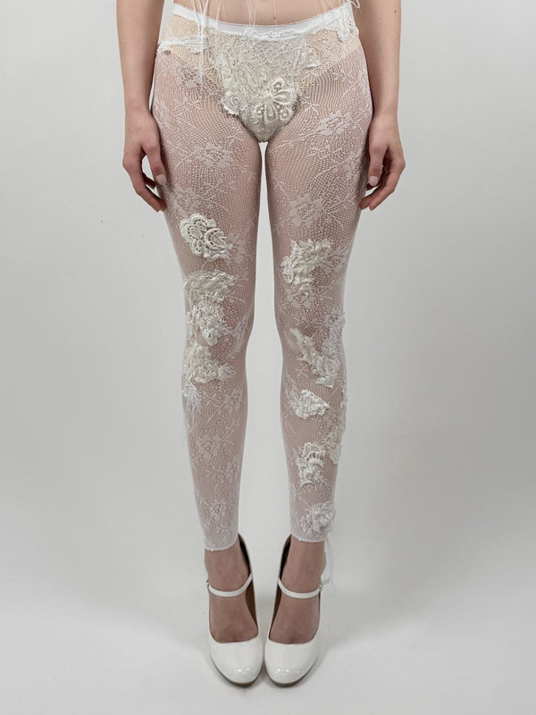 LACE LEGGINGS WHITE-Lou de Bètoly-APOC STORE