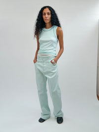 Twist Waistband Jeans Celadon Green-René Scheibenbauer-APOC STORE