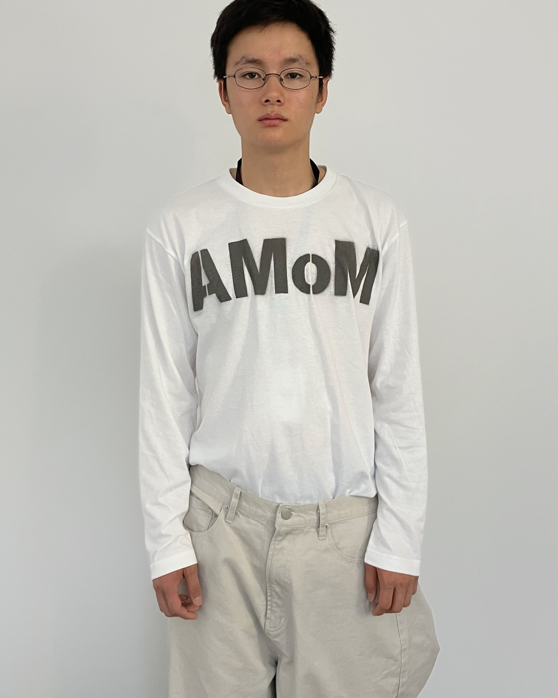 AMOM MEDIUM LOGO T-SHIRTS WHITE-EGNARTS-APOC STORE