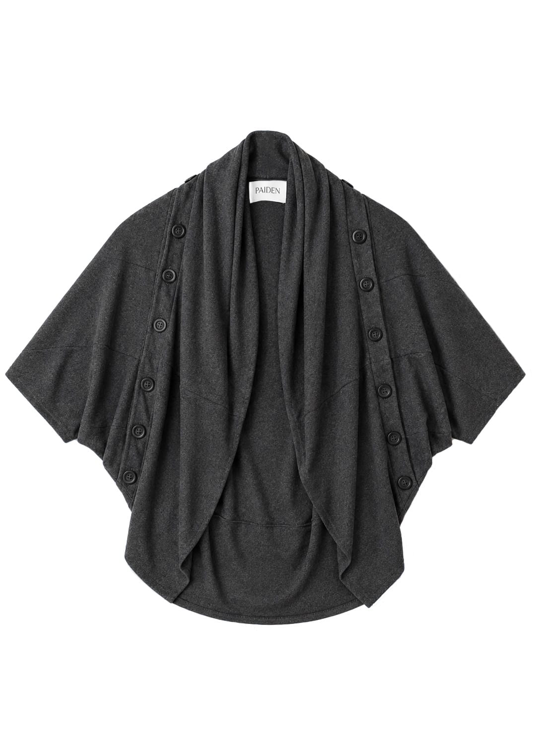 Convertible Dual Cardigan in Grey-PAIDEN-APOC STORE