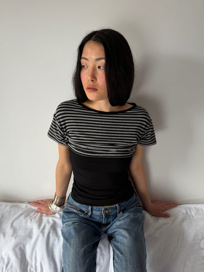 T-shirt Almost Grey+Black-V4K-APOC STORE