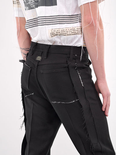 Black Deconstructed Trousers-Jetpack Hom(m)e-APOC STORE