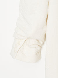 Glitched Sleeve Long Coat 001 - White-Taekh-APOC STORE