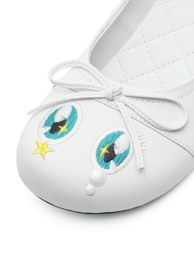 GO VACAY Anime Pearl Tears Flats White-EMPTY BEHAVIOR-APOC STORE
