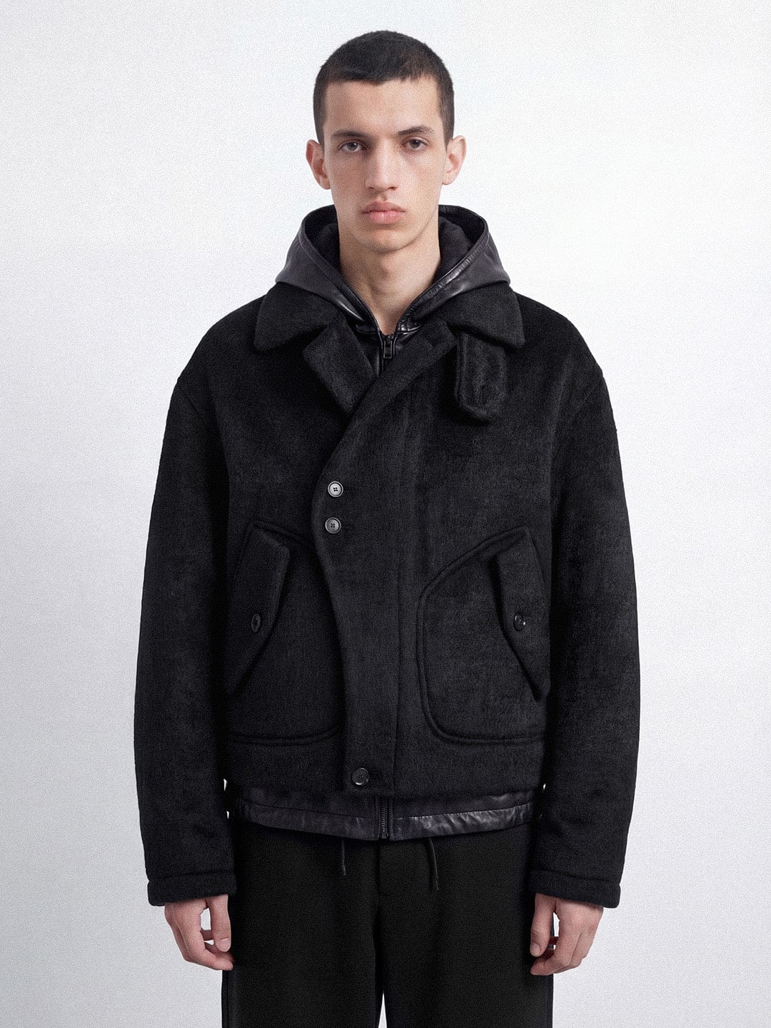 Contour Alpaca Jacket (Dark Umber)-MINKIMHO-APOC STORE