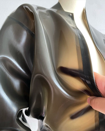 Soft Skin Bomber Translucent Black-Soft Skin Latex-APOC STORE