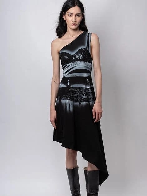 Lingerie dress black-Kenza Iatrides-APOC STORE
