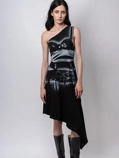 Lingerie dress black-Kenza Iatrides-APOC STORE