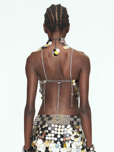 Aluminum Disc Fringe Top - PARTY-JALACONDA-APOC STORE