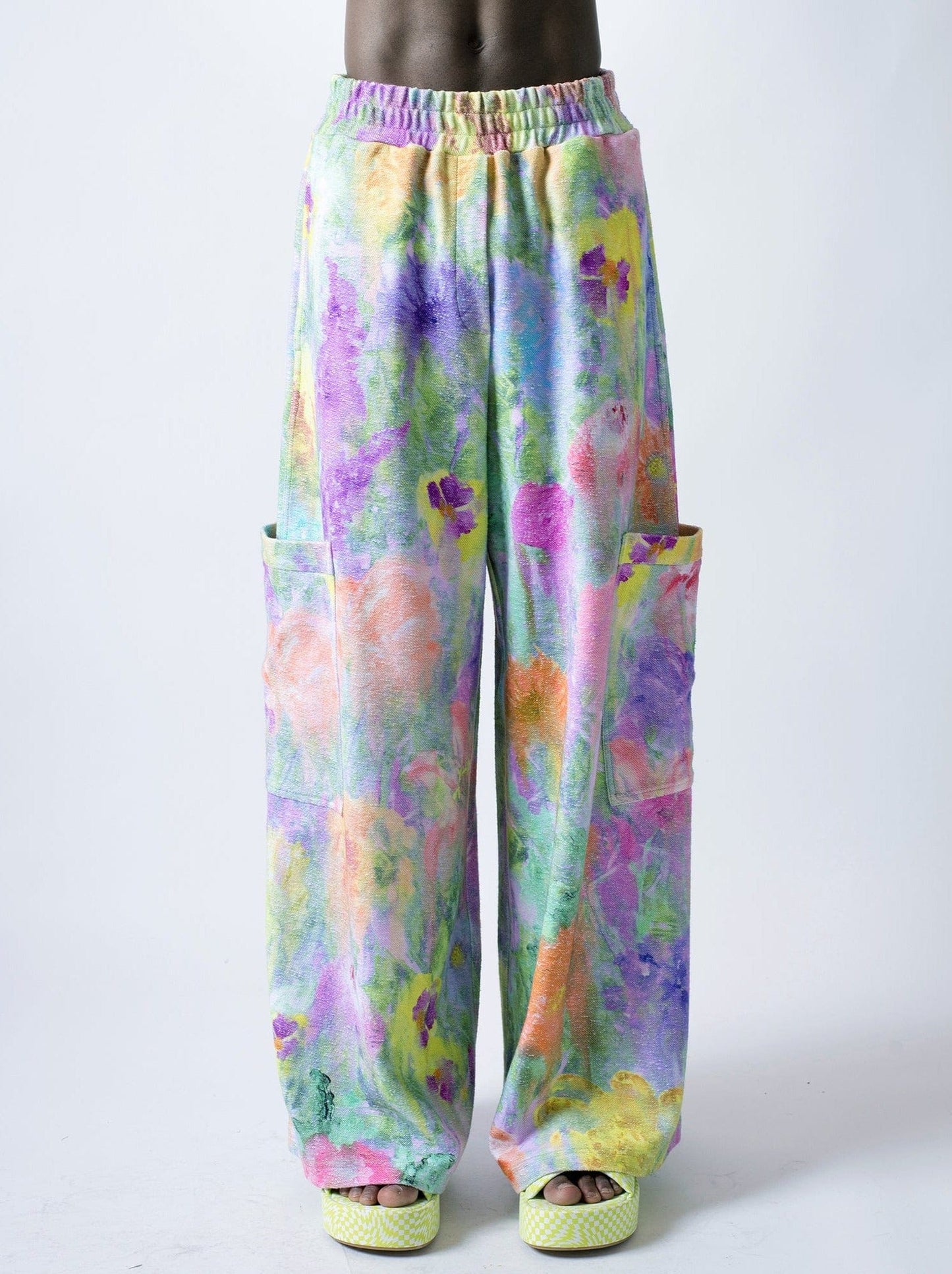"Nordic garden" french terry baggy joggers-KAWAkEY-APOC STORE
