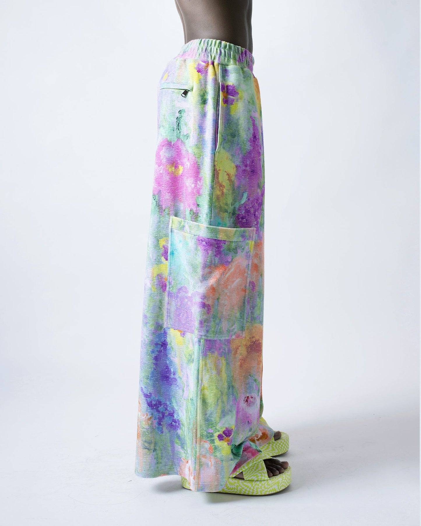 "Nordic garden" french terry baggy joggers-KAWAkEY-APOC STORE
