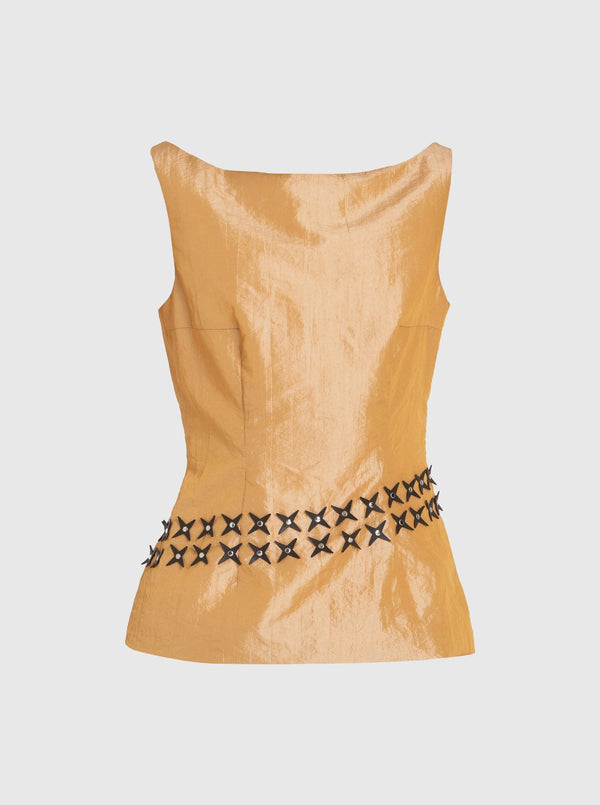 Top with Stars Yellow-Nensi Avetisian-APOC STORE