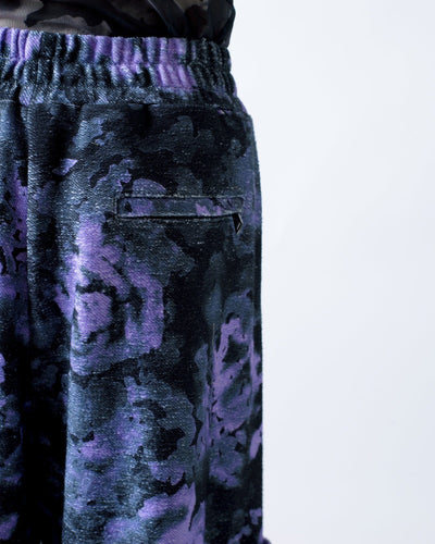 "Impressionistic roses" french terry baggy joggers-KAWAkEY-APOC STORE