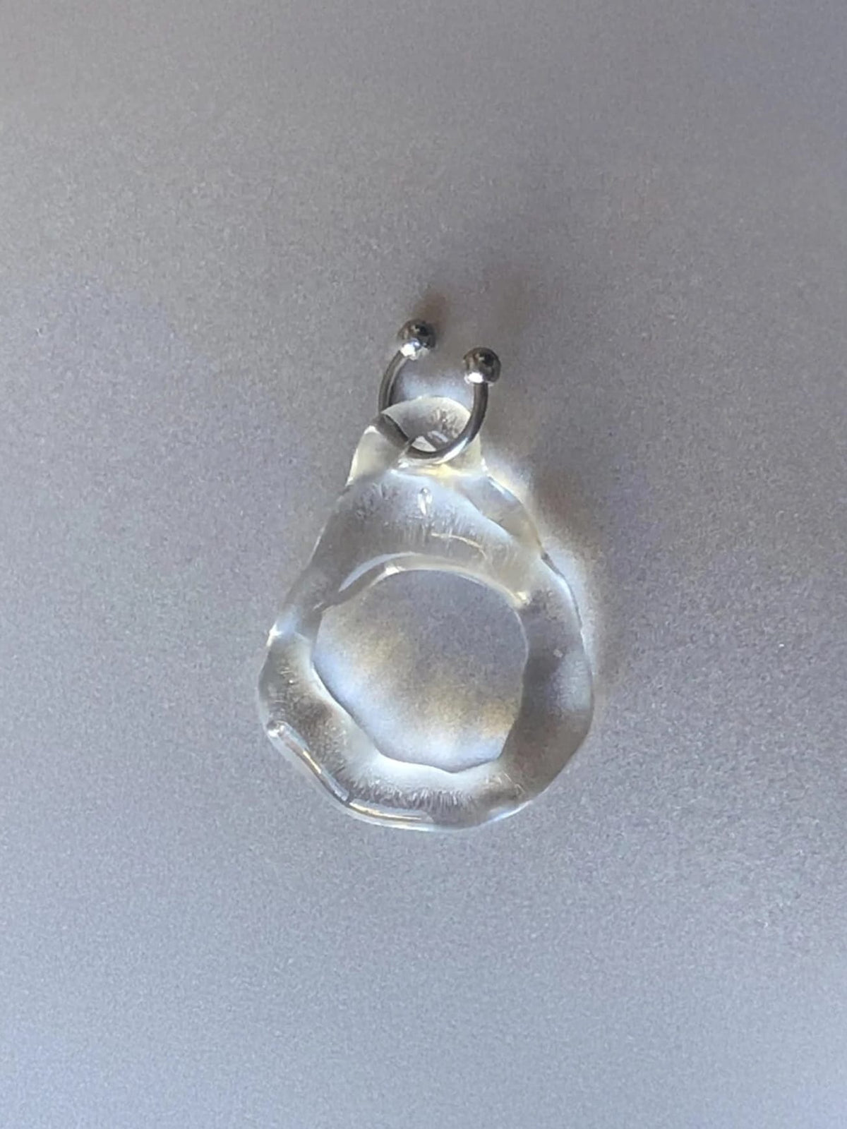 Pierced Glass Ring 0001-Rain and Rivers-APOC STORE