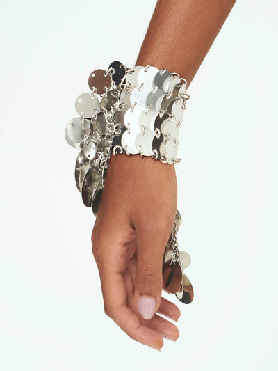 Aluminum Disc Bracelet - SILVER-JALACONDA-APOC STORE
