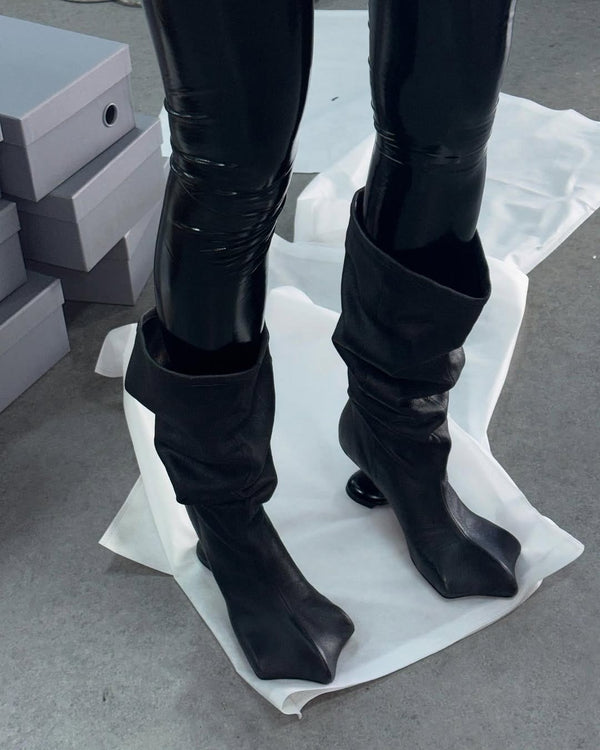 DRAGO WIDE-CALF BOOTS - VINTAGE BLACK-BHIVE-APOC STORE