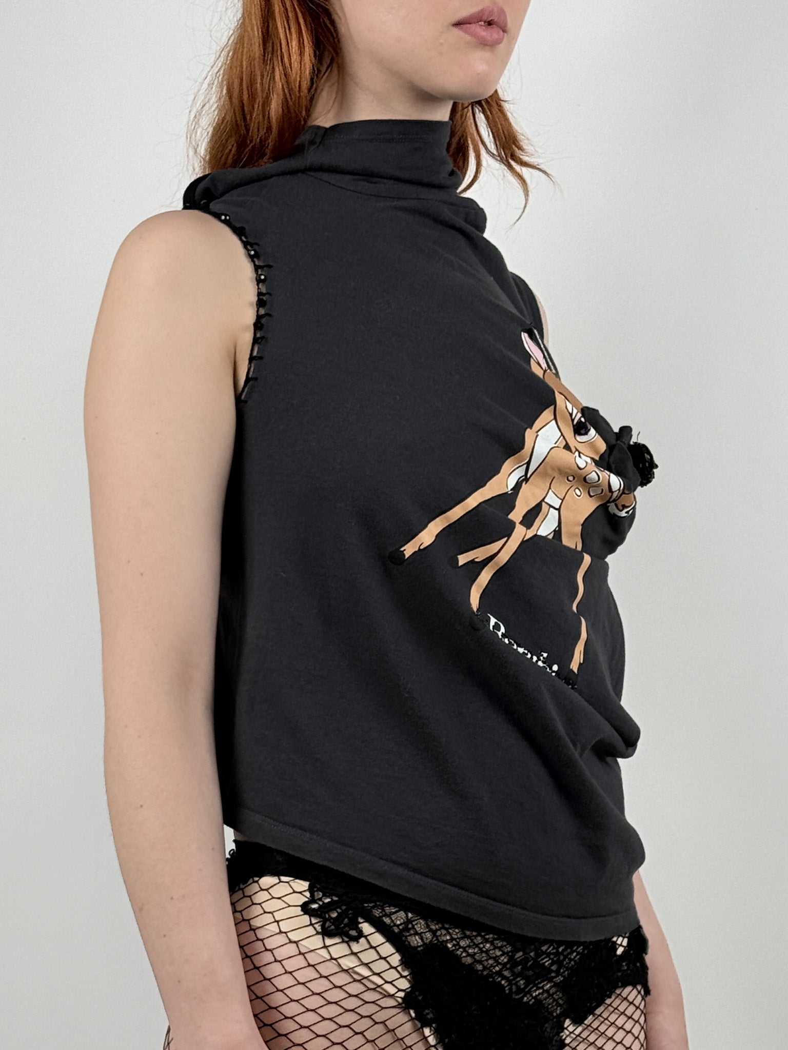 BAMBI DRAPED T-SHIRT-Lou de Bètoly-APOC STORE