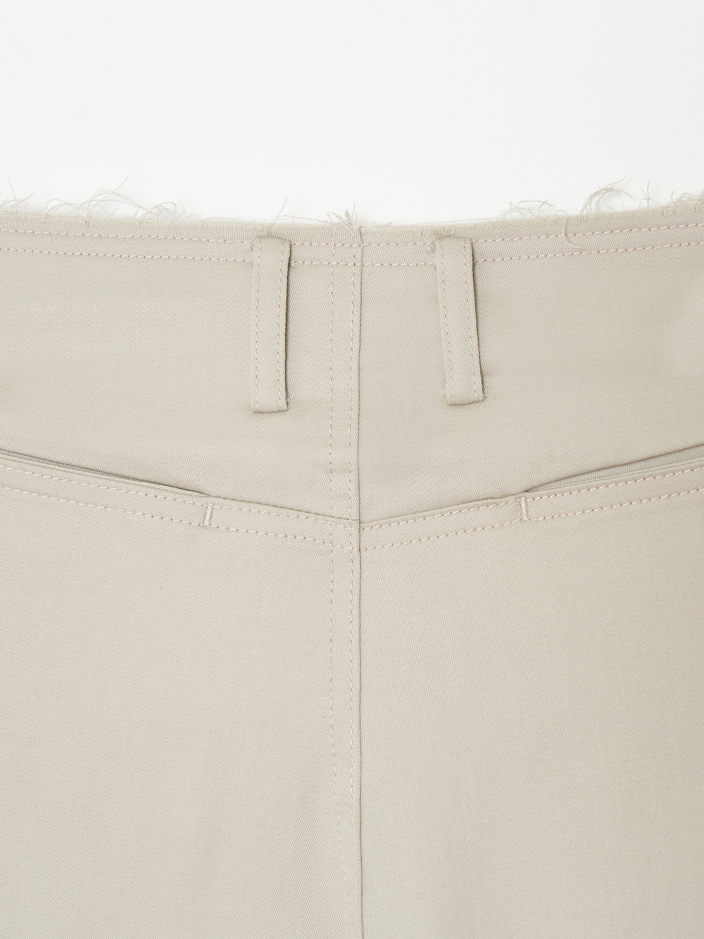 Distressed Wool Flair fit Pants 001 - Beige-Taekh-APOC STORE