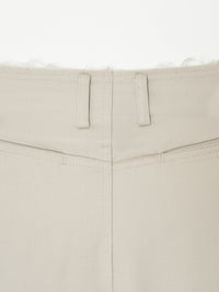 Distressed Wool Flair fit Pants 001 - Beige-Taekh-APOC STORE